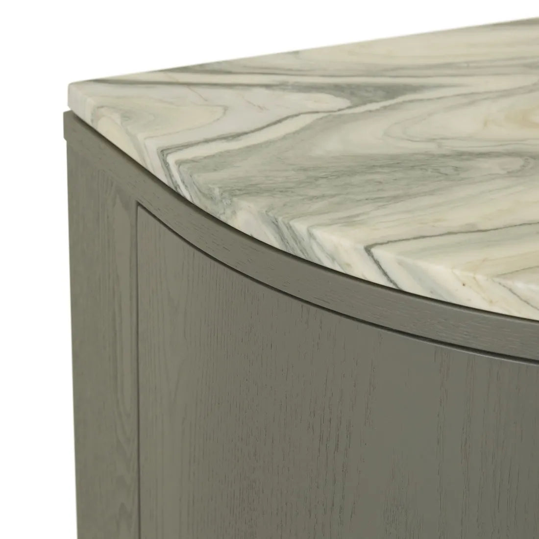Oberon Crescent Marble Storage Unit Thyme