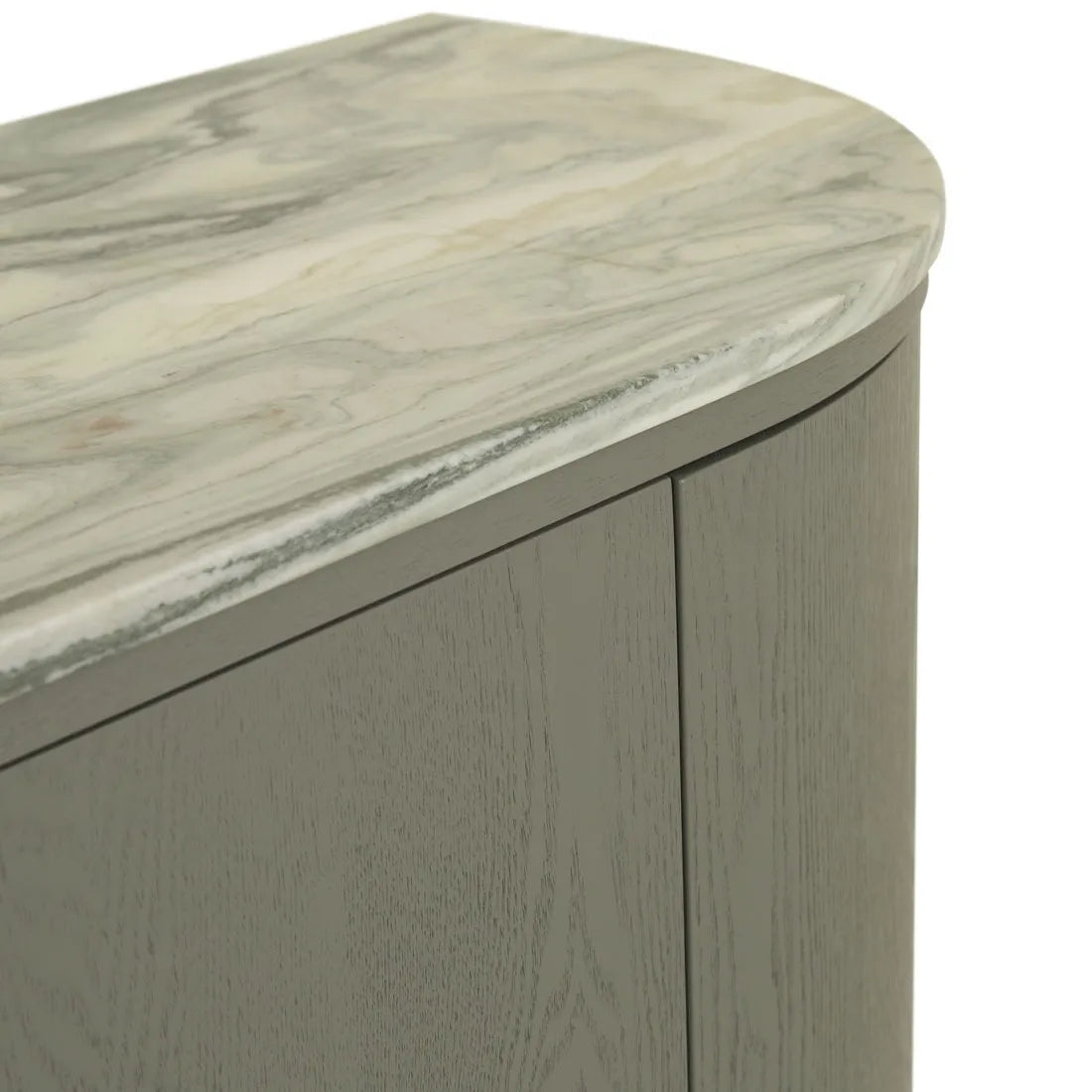 Oberon Crescent Marble Storage Unit Thyme
