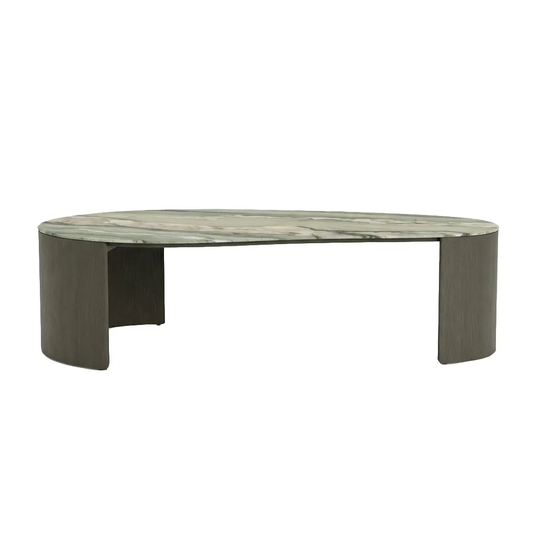 Oberon Curve Marble Coffee Table Thyme