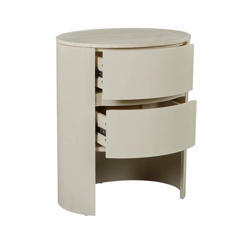 Oberon Lune Marble Bedside Shell