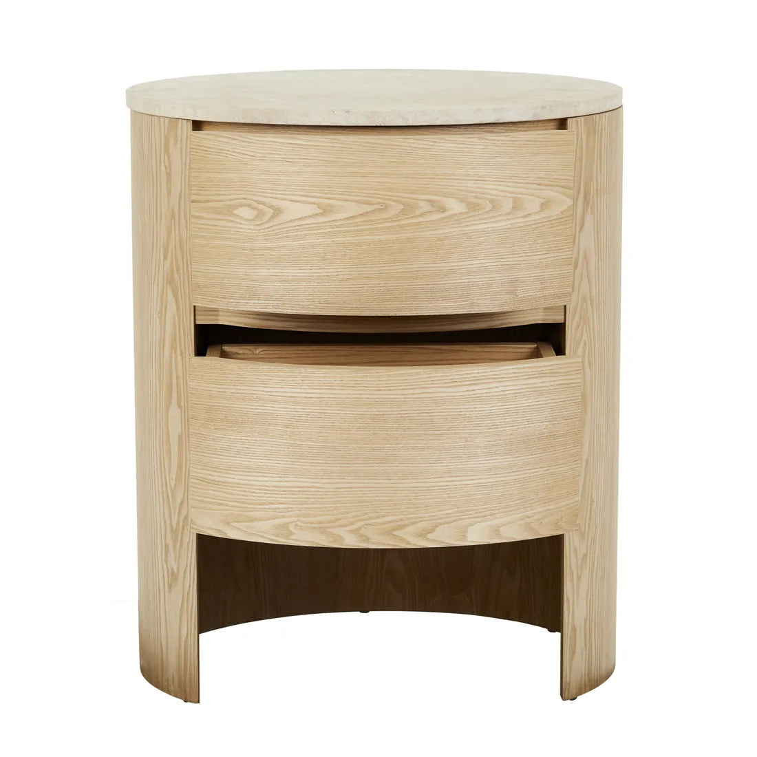 Oberon Lune Marble Bedside Natural