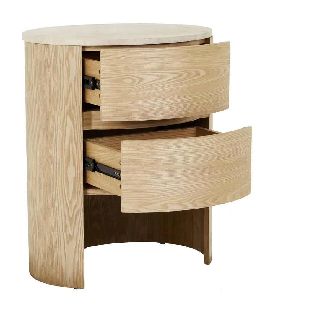 Oberon Lune Marble Bedside Natural