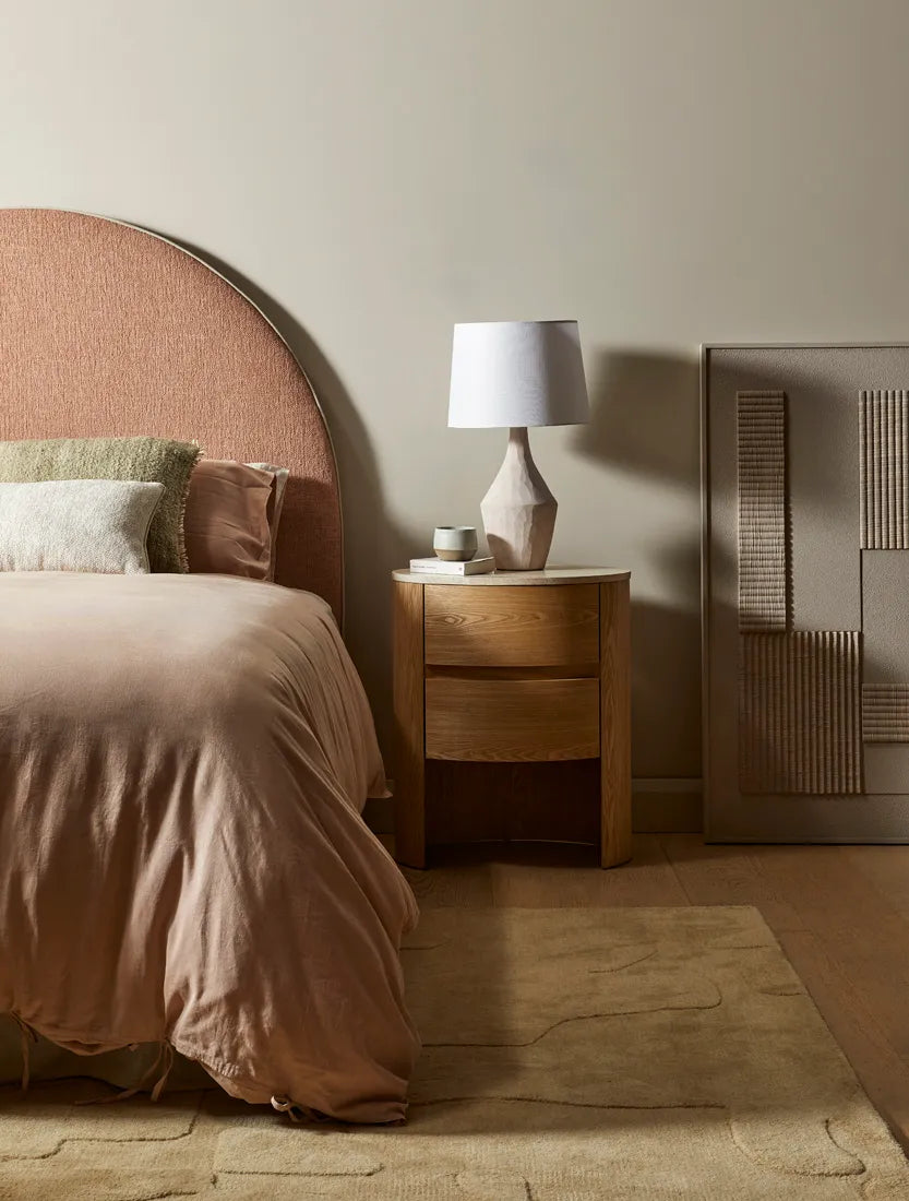 Oberon Lune Marble Bedside Natural