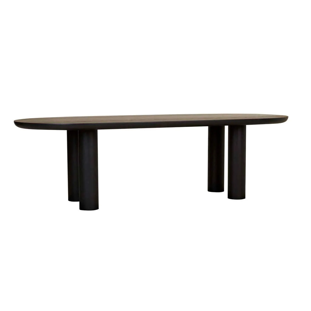 Seb Oval Dining Table 3000mm Black