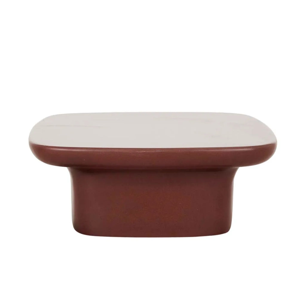 Petra Bend Coffee Table Burgundy Glaze