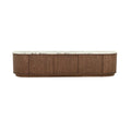 Oberon Crescent Marble Entertainment Unit Smoked Ash 2100mm