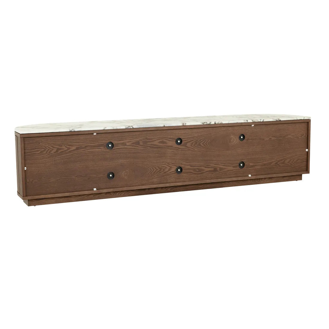 Oberon Crescent Marble Entertainment Unit Smoked Ash 2100mm