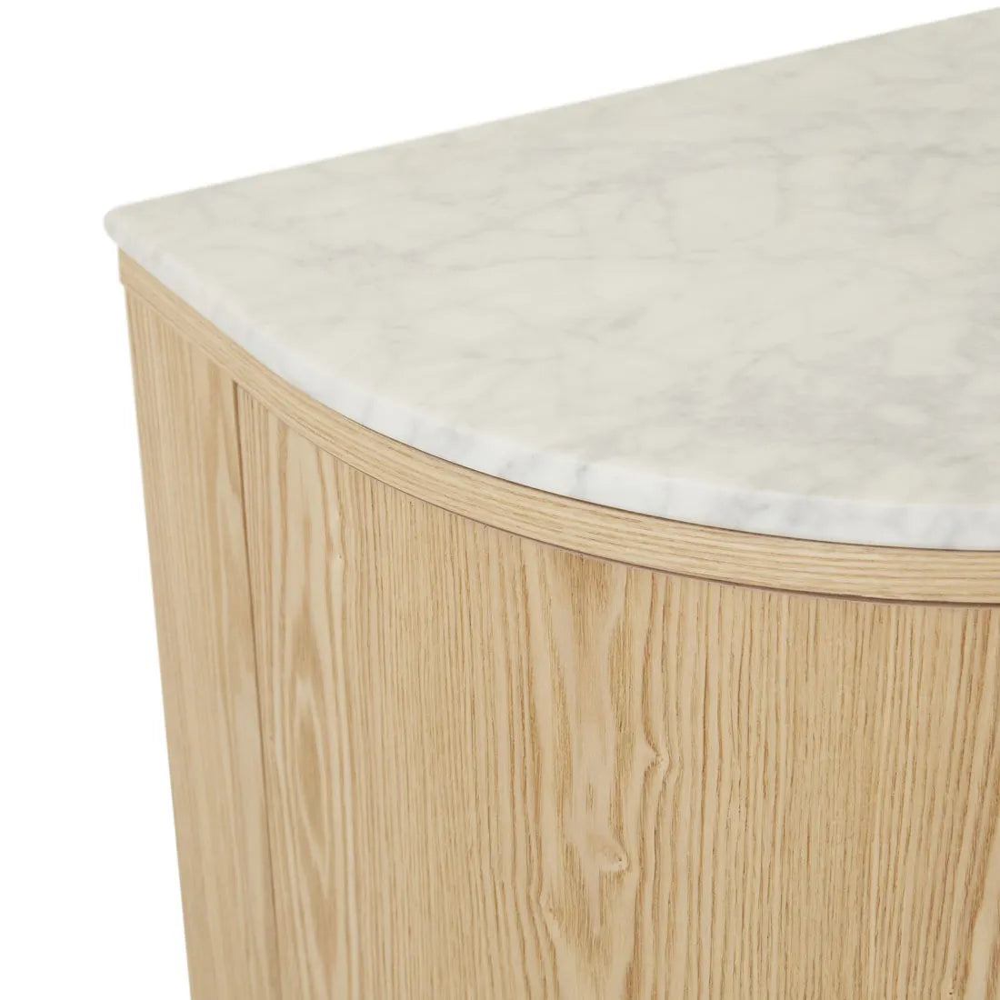 Oberon Crescent Marble Entertainment Unit Natural 1800mm