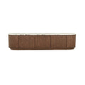 Oberon Crescent Marble Entertainment Unit Smoked Ash 1800mm