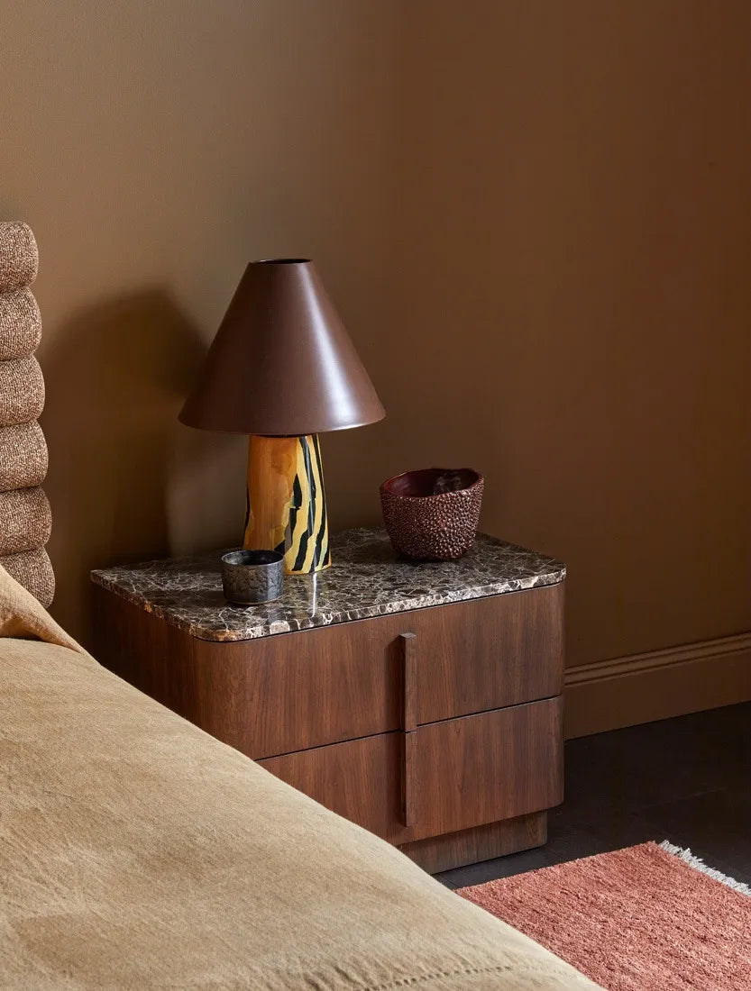 Billie Marble Buffet Marble Bedside Chocolate