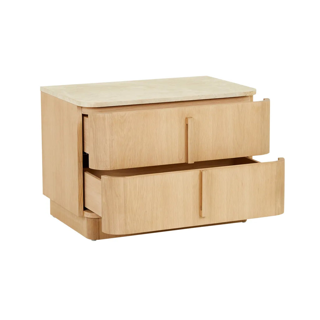 Billie Marble Buffet Marble Bedside Natural