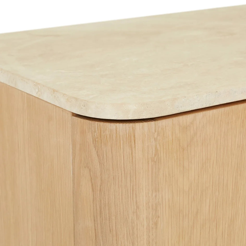 Billie Marble Buffet Marble Bedside Natural