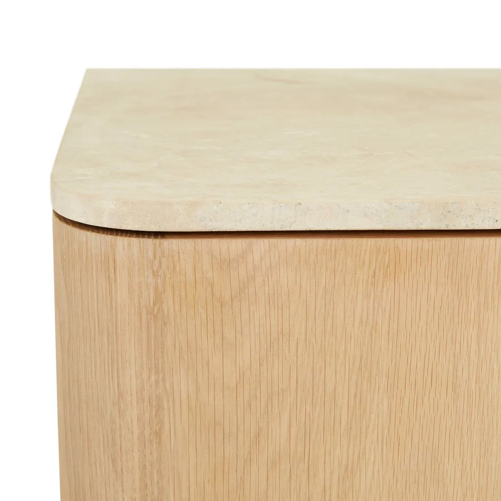 Billie Marble Buffet Marble Bedside Natural