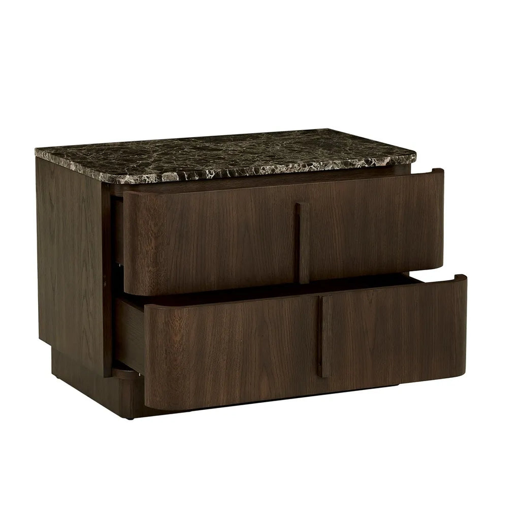 Billie Marble Buffet Marble Bedside Chocolate
