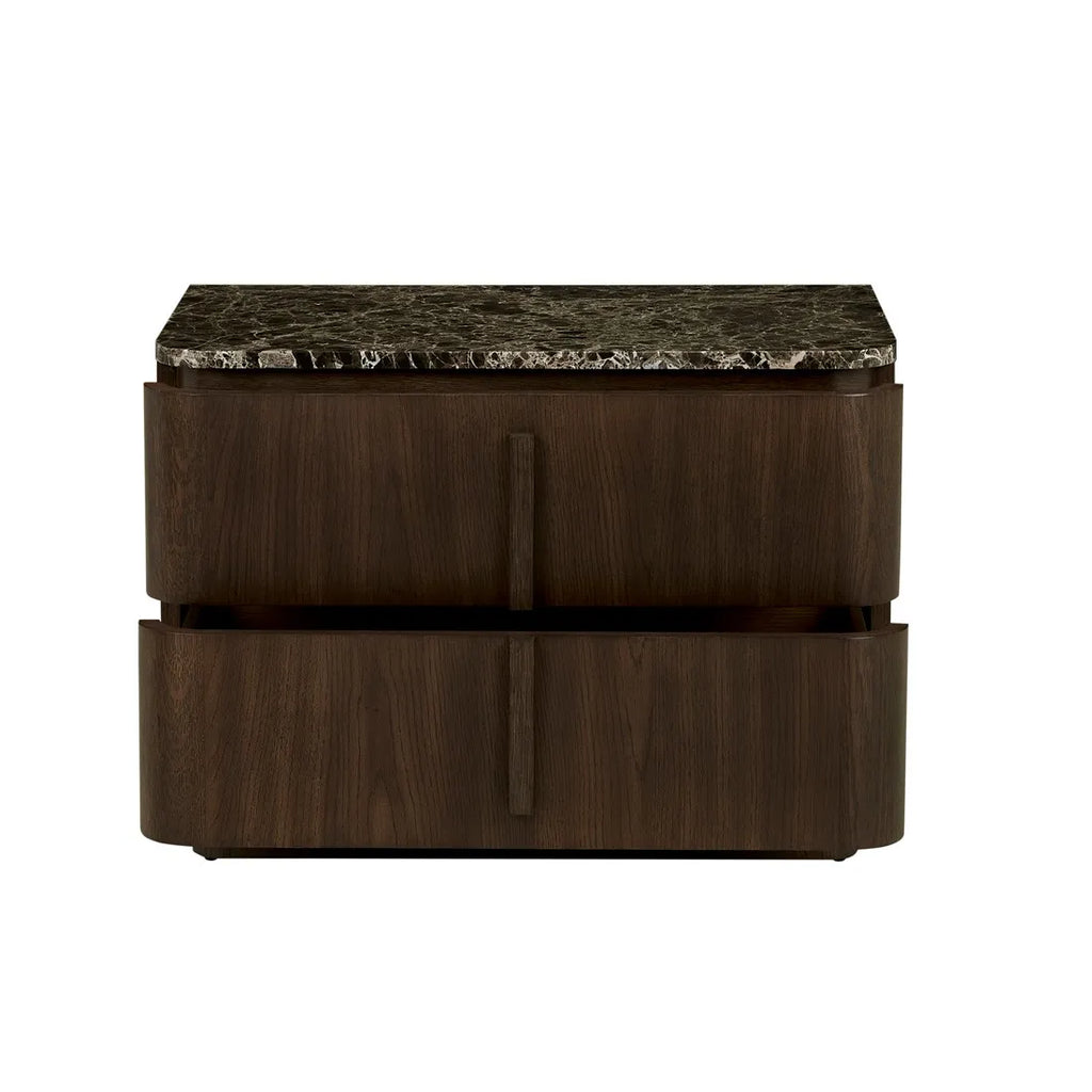 Billie Marble Buffet Marble Bedside Chocolate