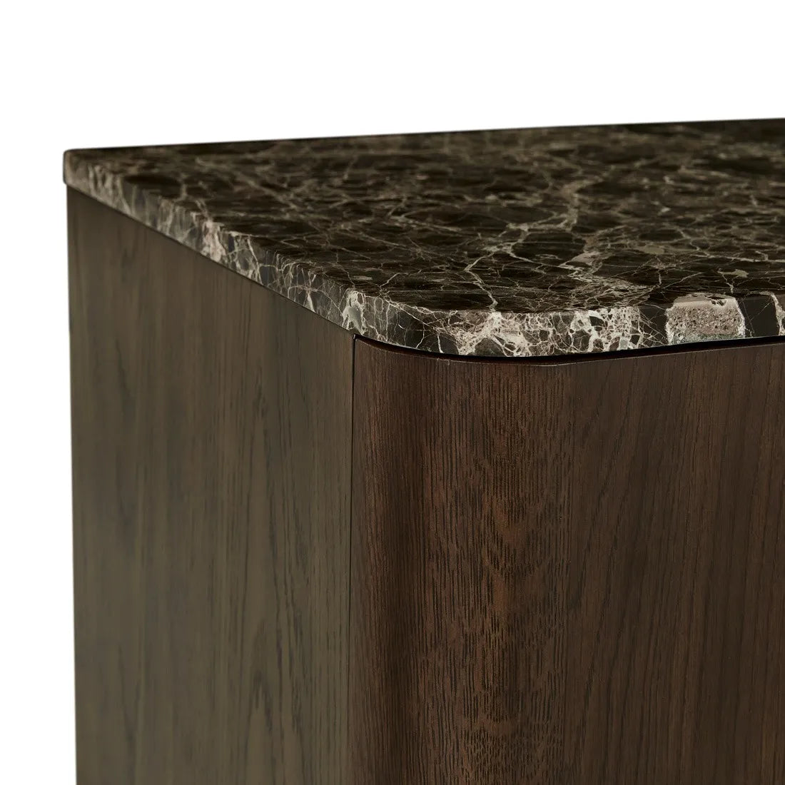 Billie Marble Buffet Marble Bedside Chocolate