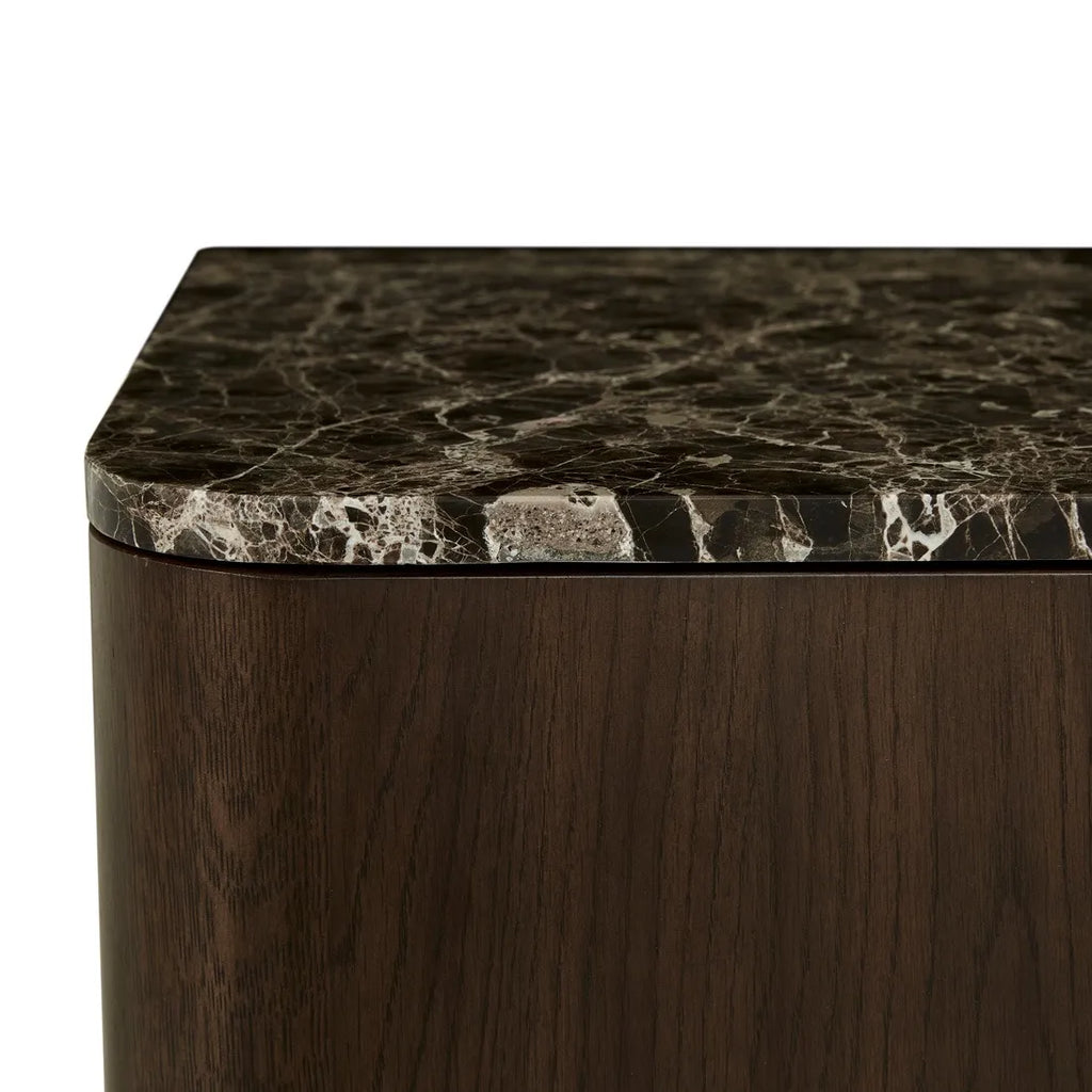 Billie Marble Buffet Marble Bedside Chocolate