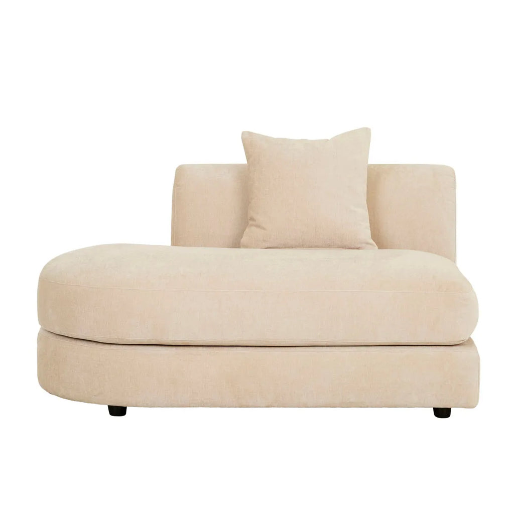 Madrid Curve Left Chaise Sofa Soft Wheat