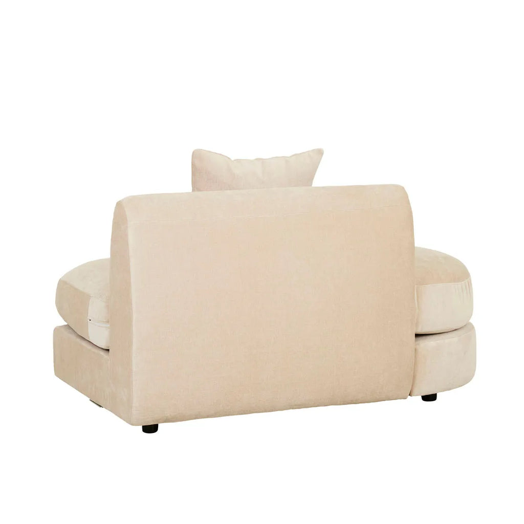 Madrid Curve Left Chaise Sofa Soft Wheat