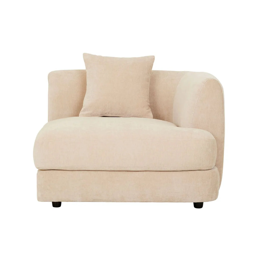 Madrid Curve Right Arm Sofa Soft Wheat