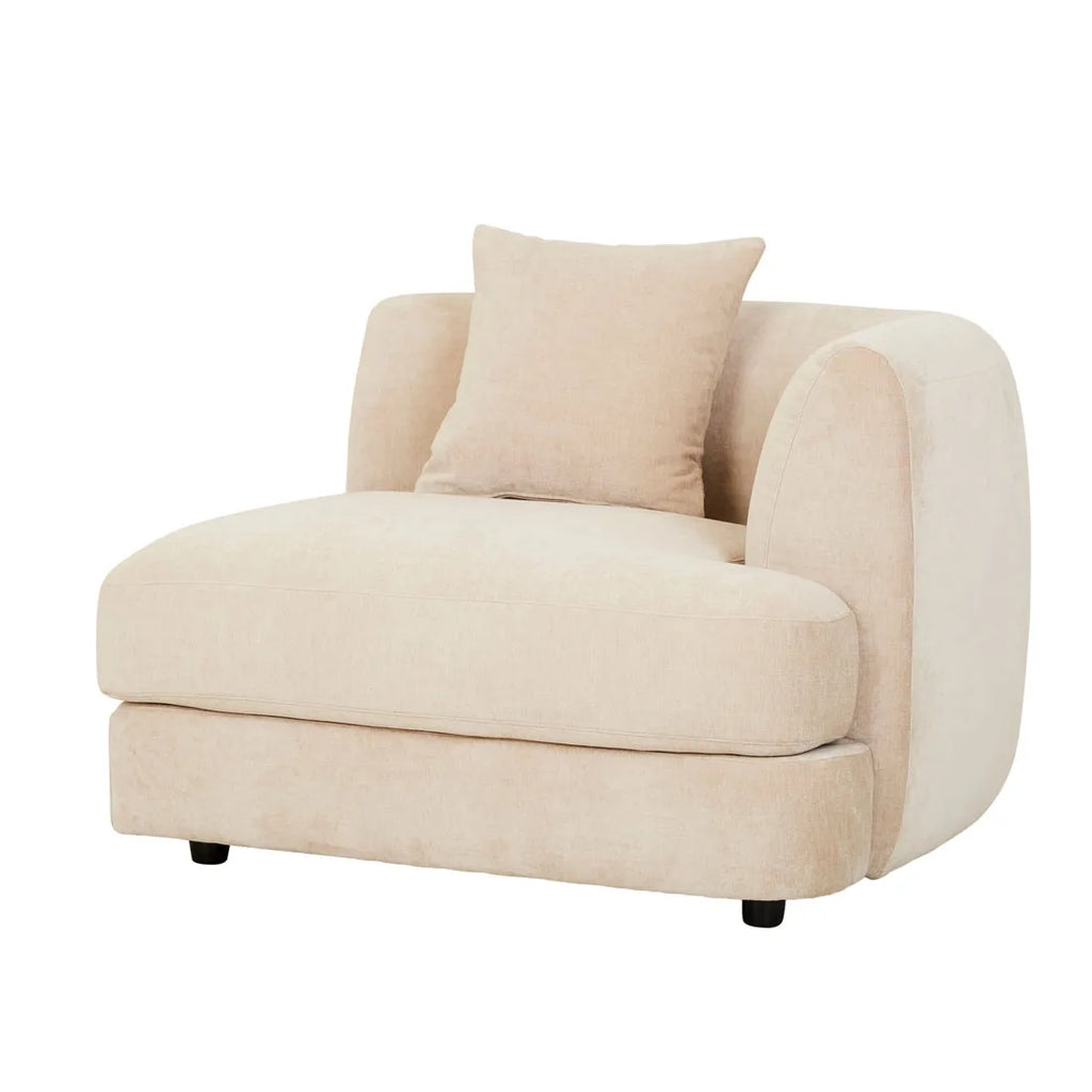 Madrid Curve Right Arm Sofa Soft Wheat