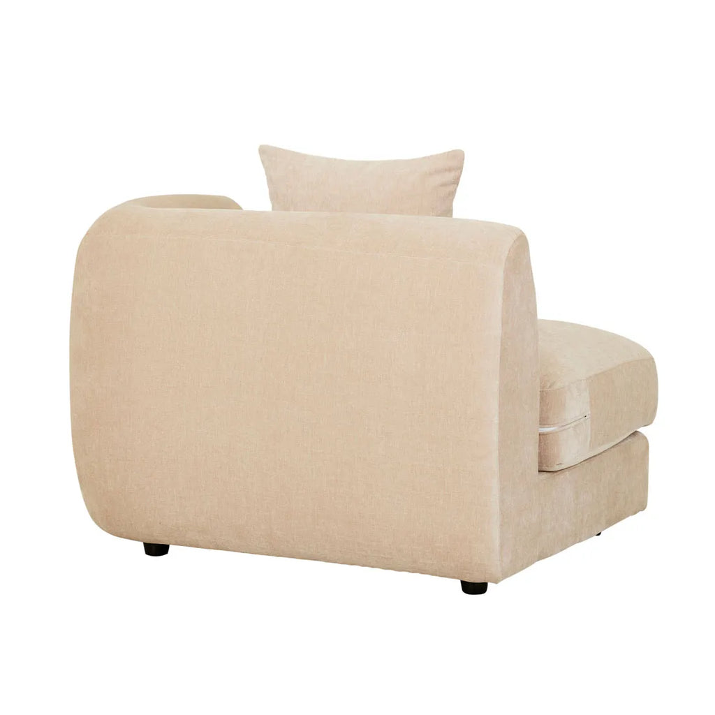 Madrid Curve Right Arm Sofa Soft Wheat