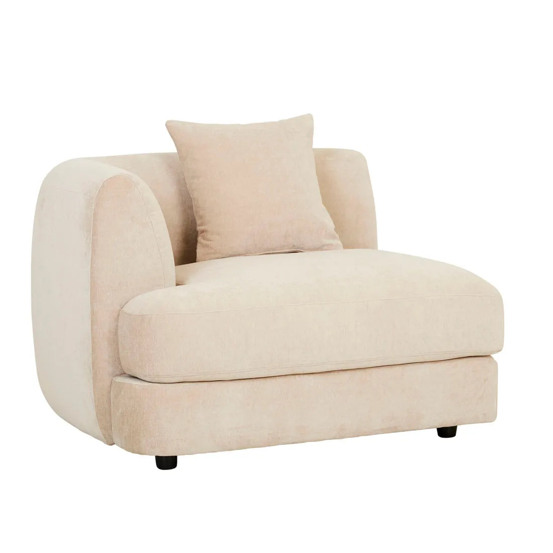 Madrid Curve Left Arm Sofa Soft Wheat