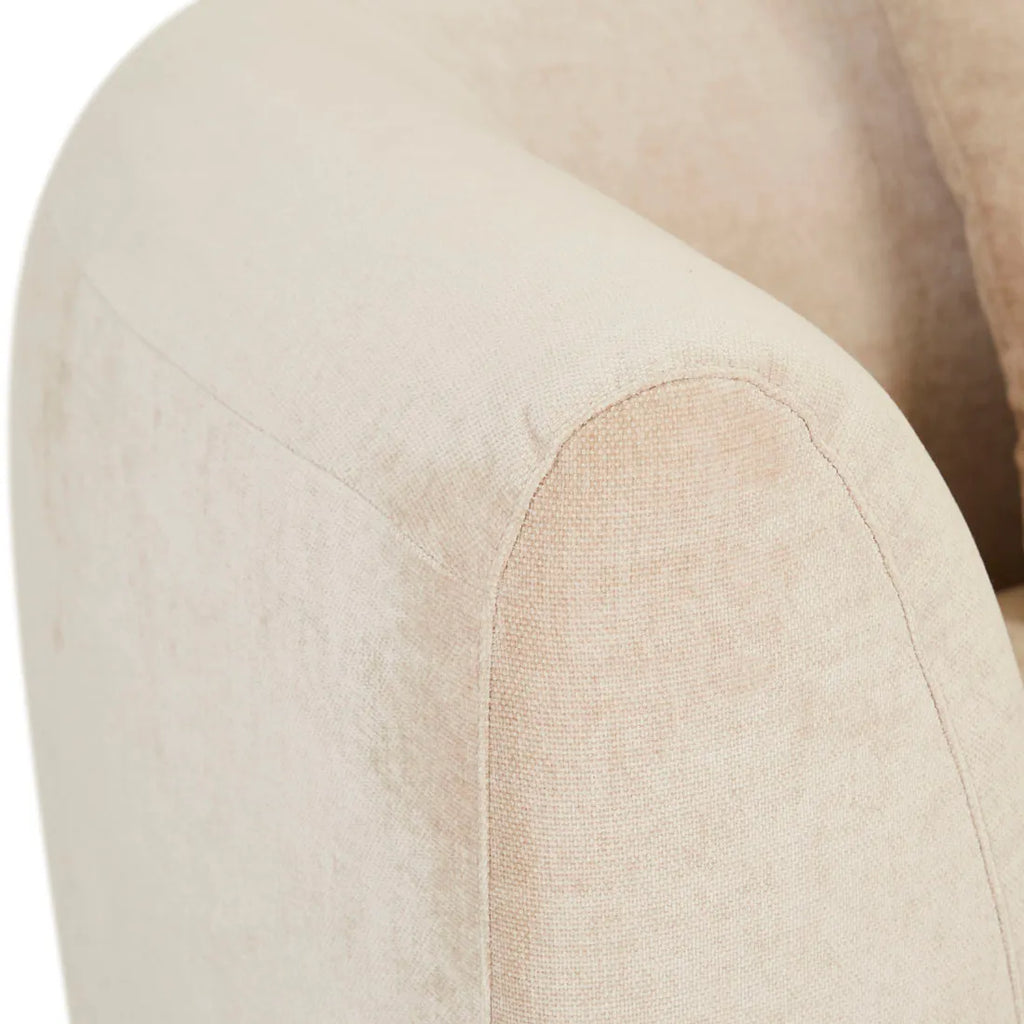 Madrid Curve Left Arm Sofa Soft Wheat