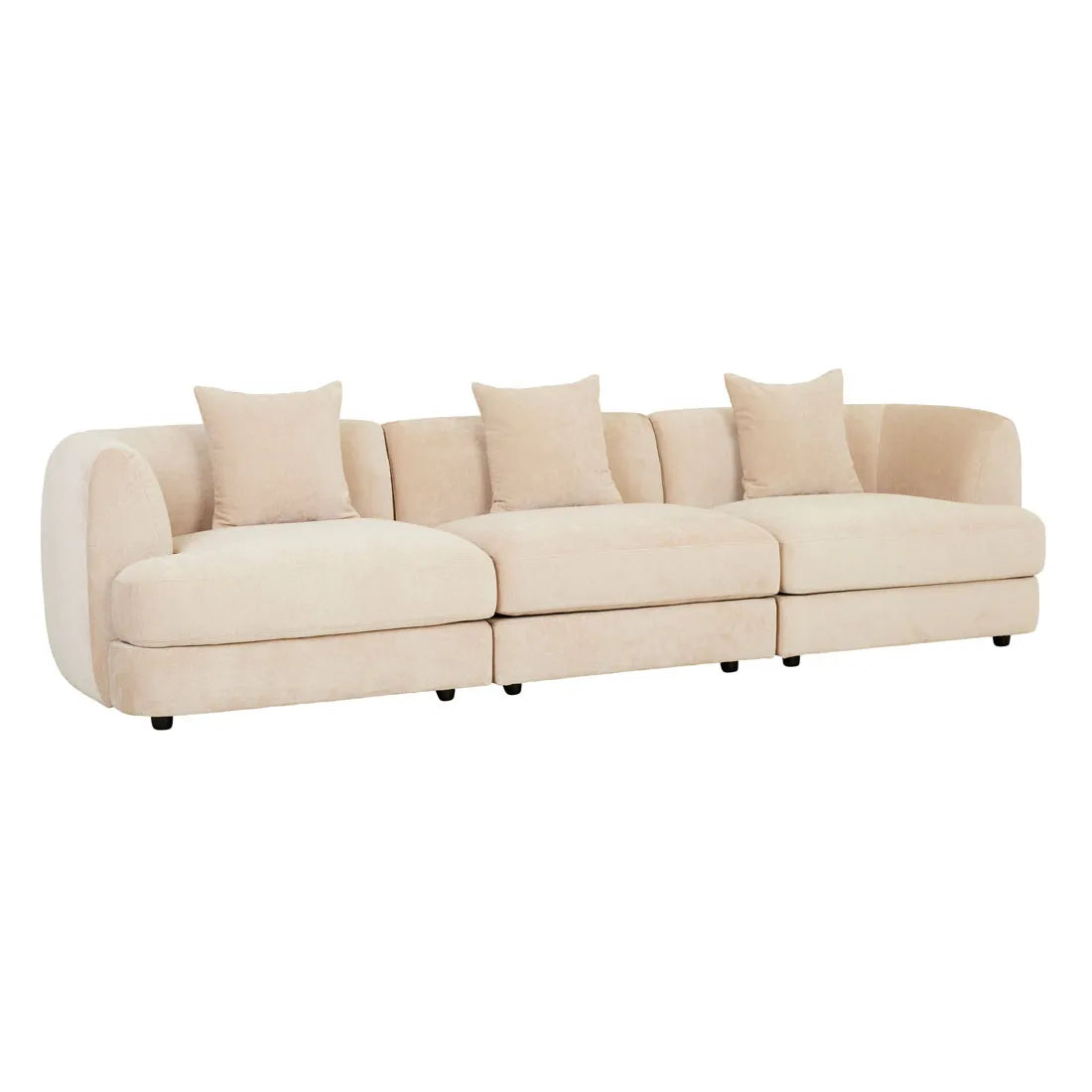 Madrid Curve Left Arm Sofa Soft Wheat