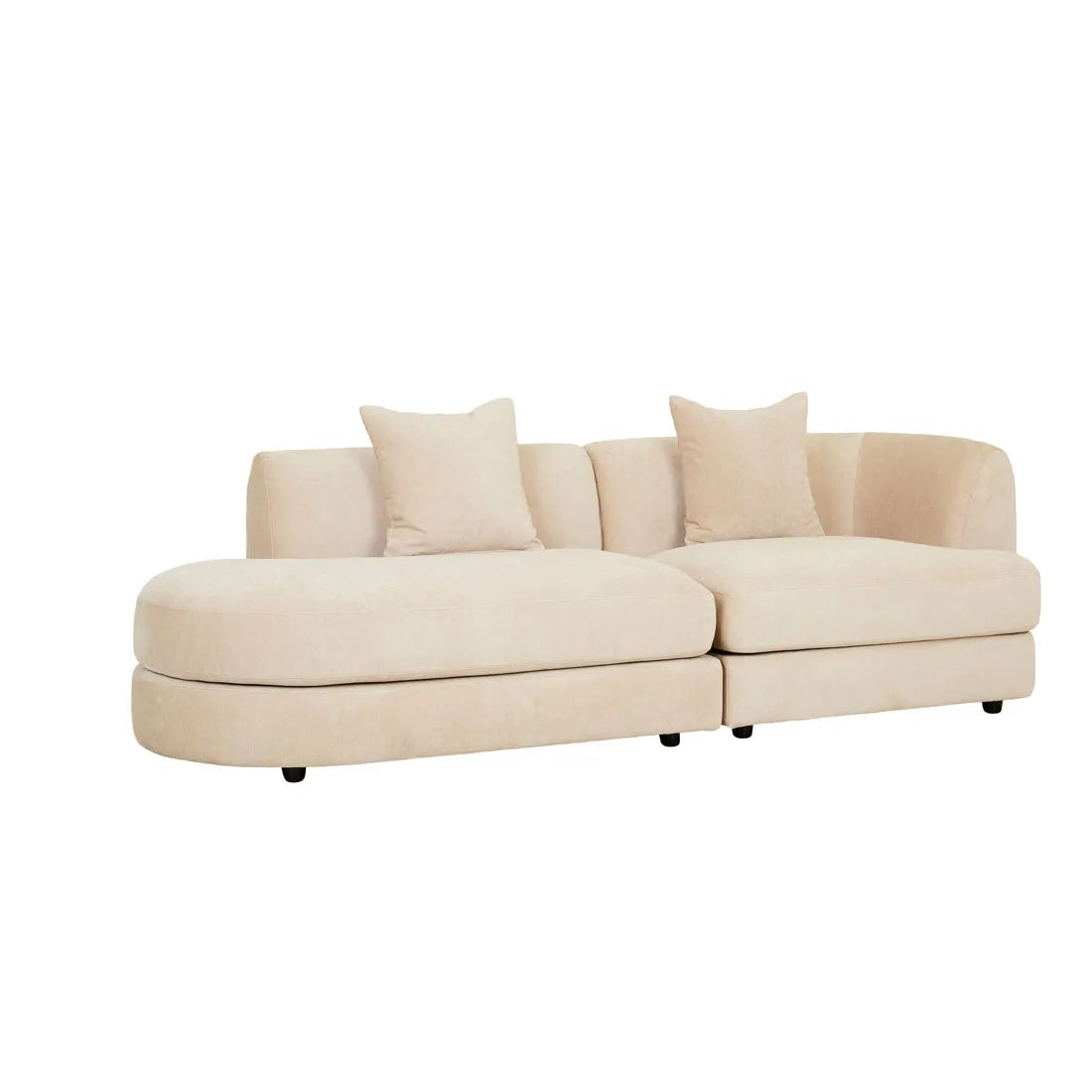 Madrid Curve Left Arm Sofa Soft Wheat