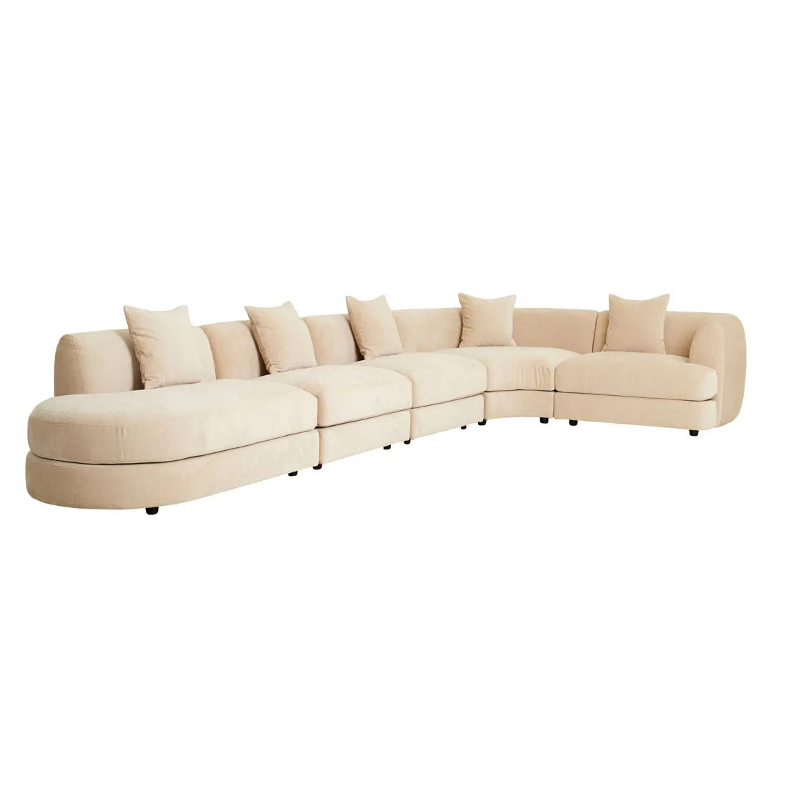 Madrid Curve Corner Sofa Soft Wheat