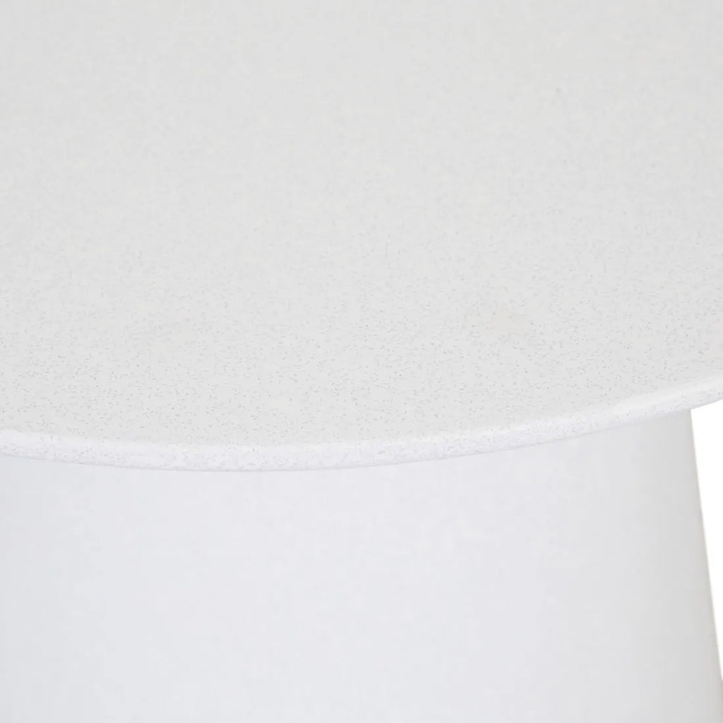 Livorno Round Side Table White Speckle