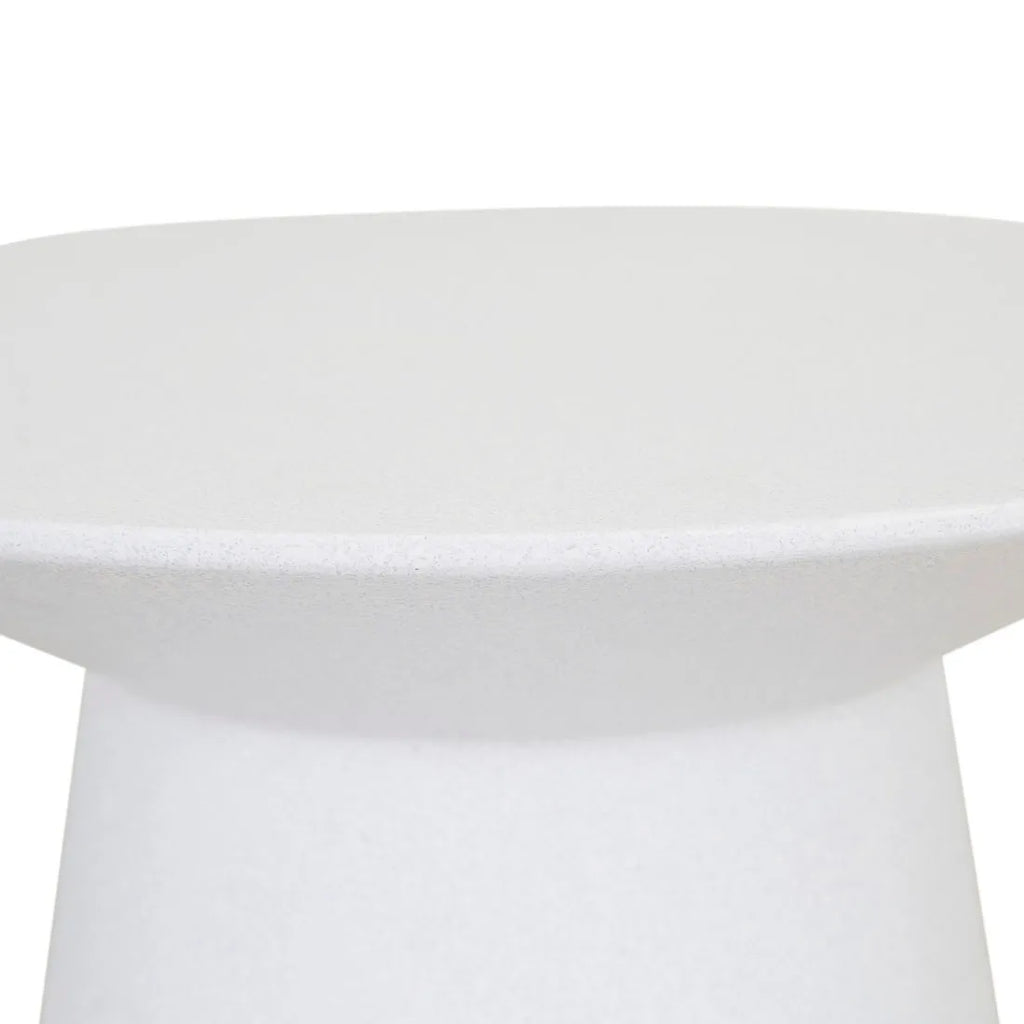 Livorno Round Side Table White Speckle