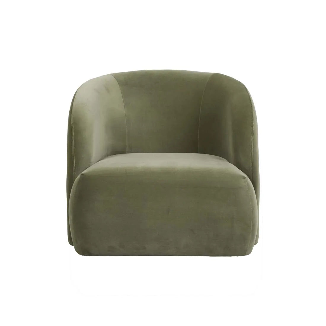 Kennedy Becket Sofa Chair Olive Green Velvet