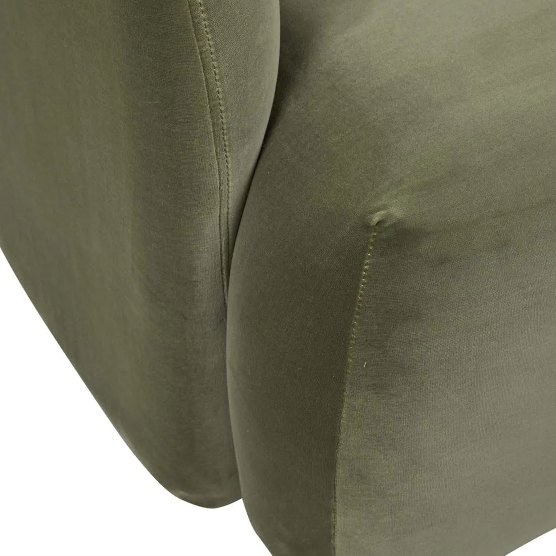 Kennedy Becket Sofa Chair Olive Green Velvet
