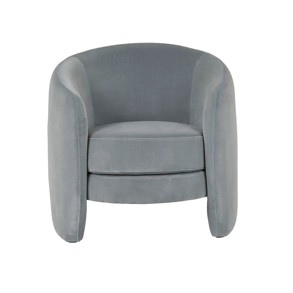 Kennedy Tenner Chair Misty Blue Velvet