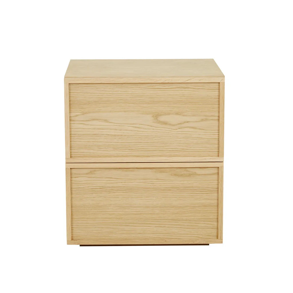 Marcel Bedside Two Drawer Natural