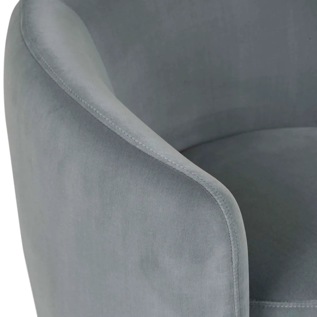 Kennedy Tenner Chair Misty Blue Velvet