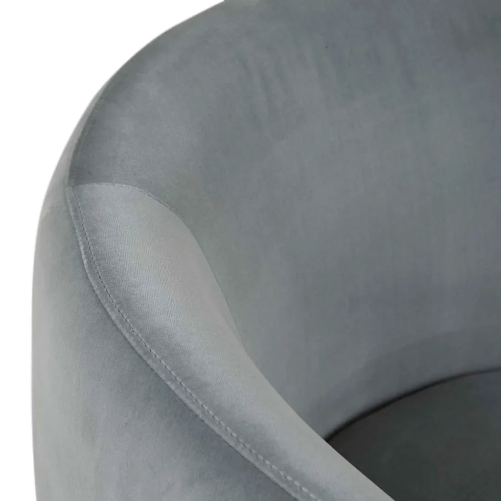 Kennedy Tenner Chair Misty Blue Velvet
