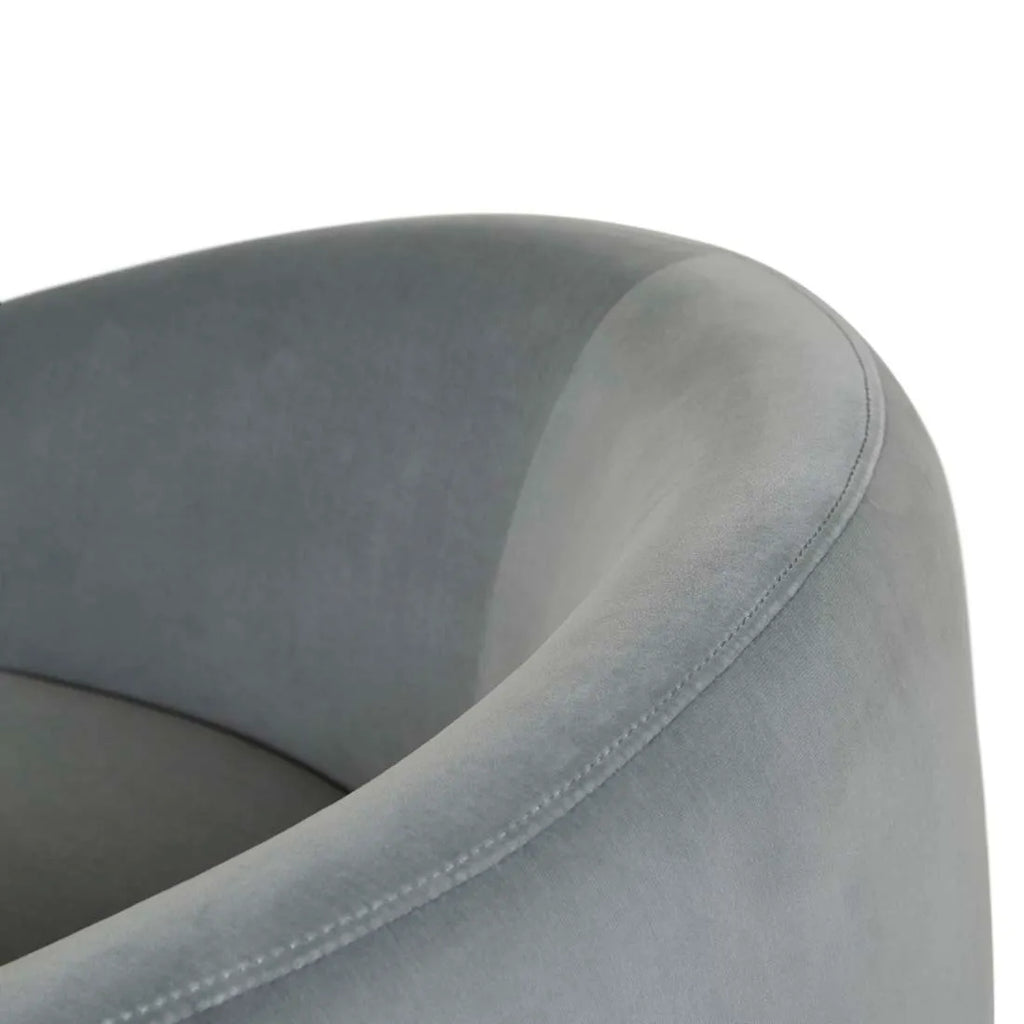 Kennedy Tenner Chair Misty Blue Velvet