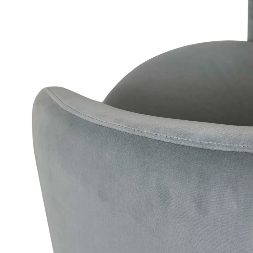 Kennedy Tenner Chair Misty Blue Velvet