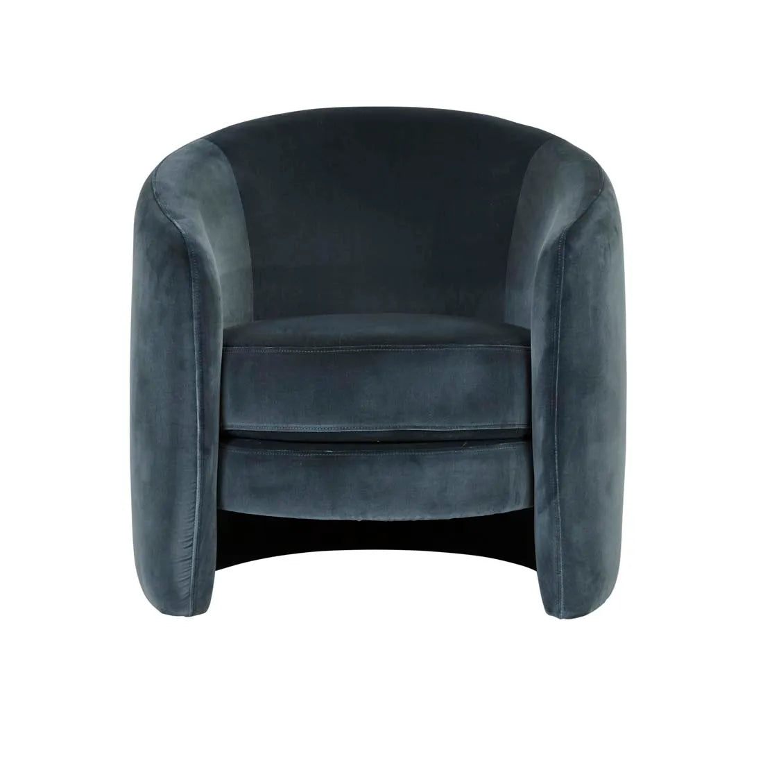 Kennedy Tenner Chair Blue Charcoal Velvet