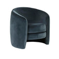 Kennedy Tenner Chair Blue Charcoal Velvet