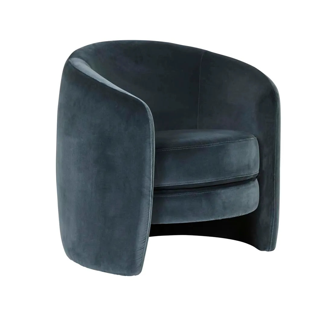 Kennedy Tenner Chair Blue Charcoal Velvet