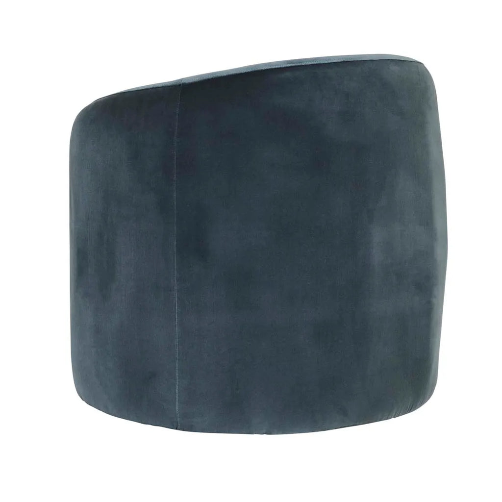 Kennedy Tenner Chair Blue Charcoal Velvet
