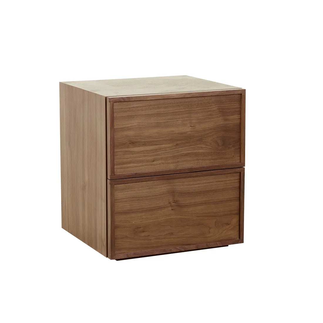 Marcel Bedside Two Drawer Walnut