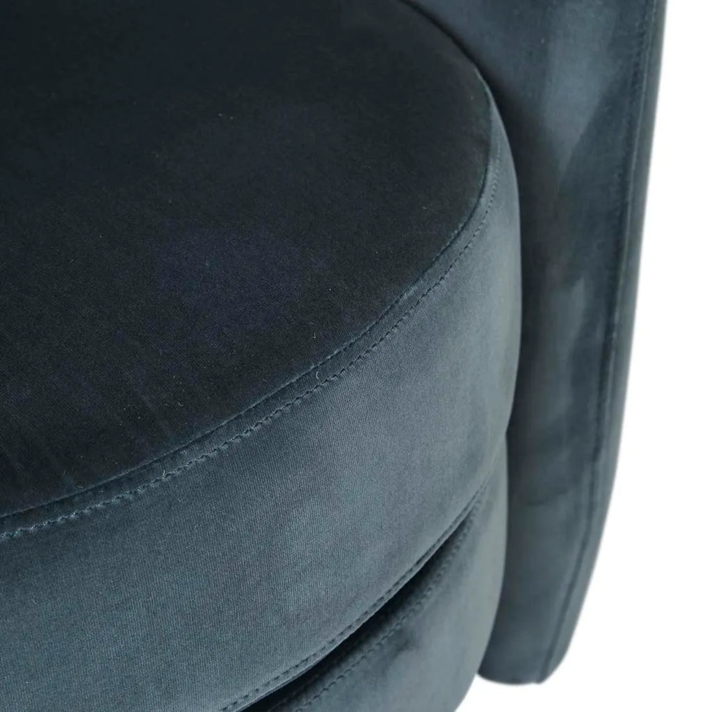 Kennedy Tenner Chair Blue Charcoal Velvet