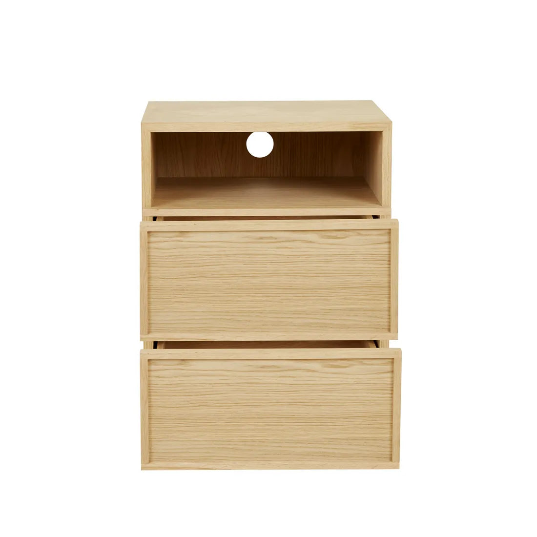 Marcel Bedside Open Two Drawer Natural