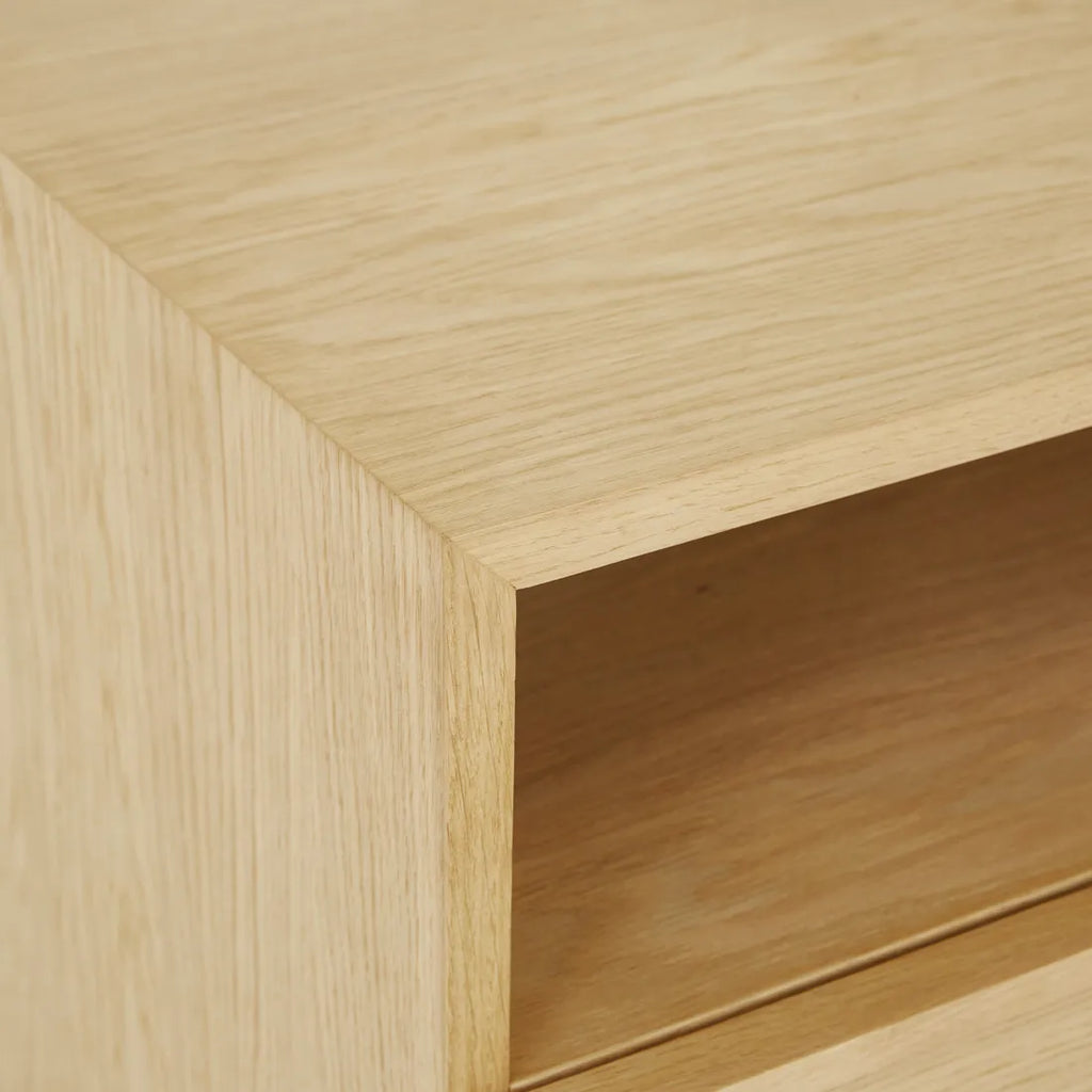 Marcel Bedside Open Two Drawer Natural