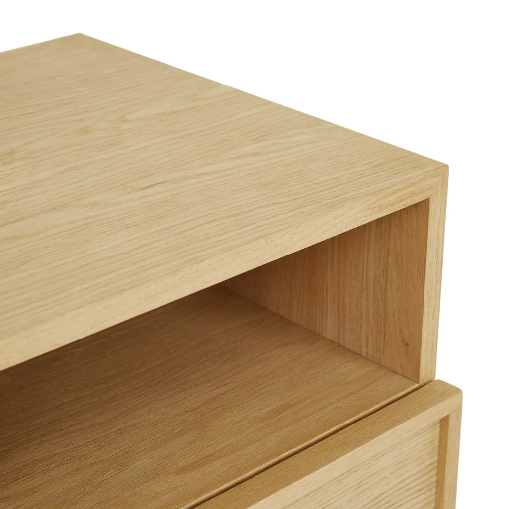 Marcel Bedside Open Two Drawer Natural